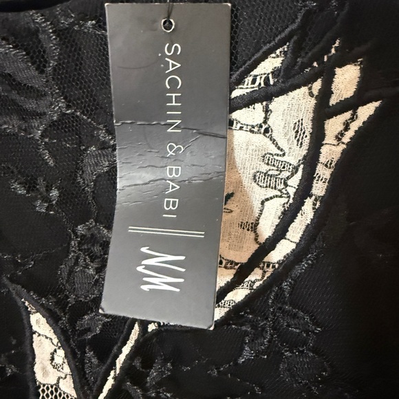 Sachin + Babi Black and White Floral Lace Dress - Picture 6 of 8